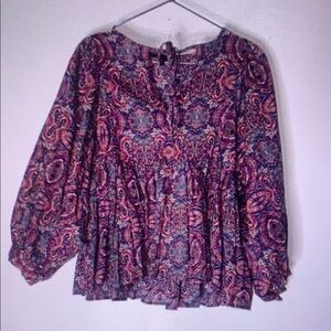 Floral Purple Women's Blouse